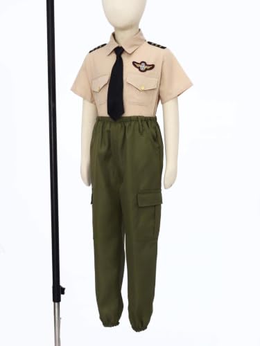 Costume militaire enfant Lejafay combi pilote de chasse 7-8 ans - 5