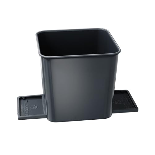Image of Car Trash Can for Vehicles Leakproof Compact Garbage Bin w /Stability Flap, Anti-Slip Base, Portable Trash Holder for Cars, Trucks, SUVs, Minivans (Gray, Small)