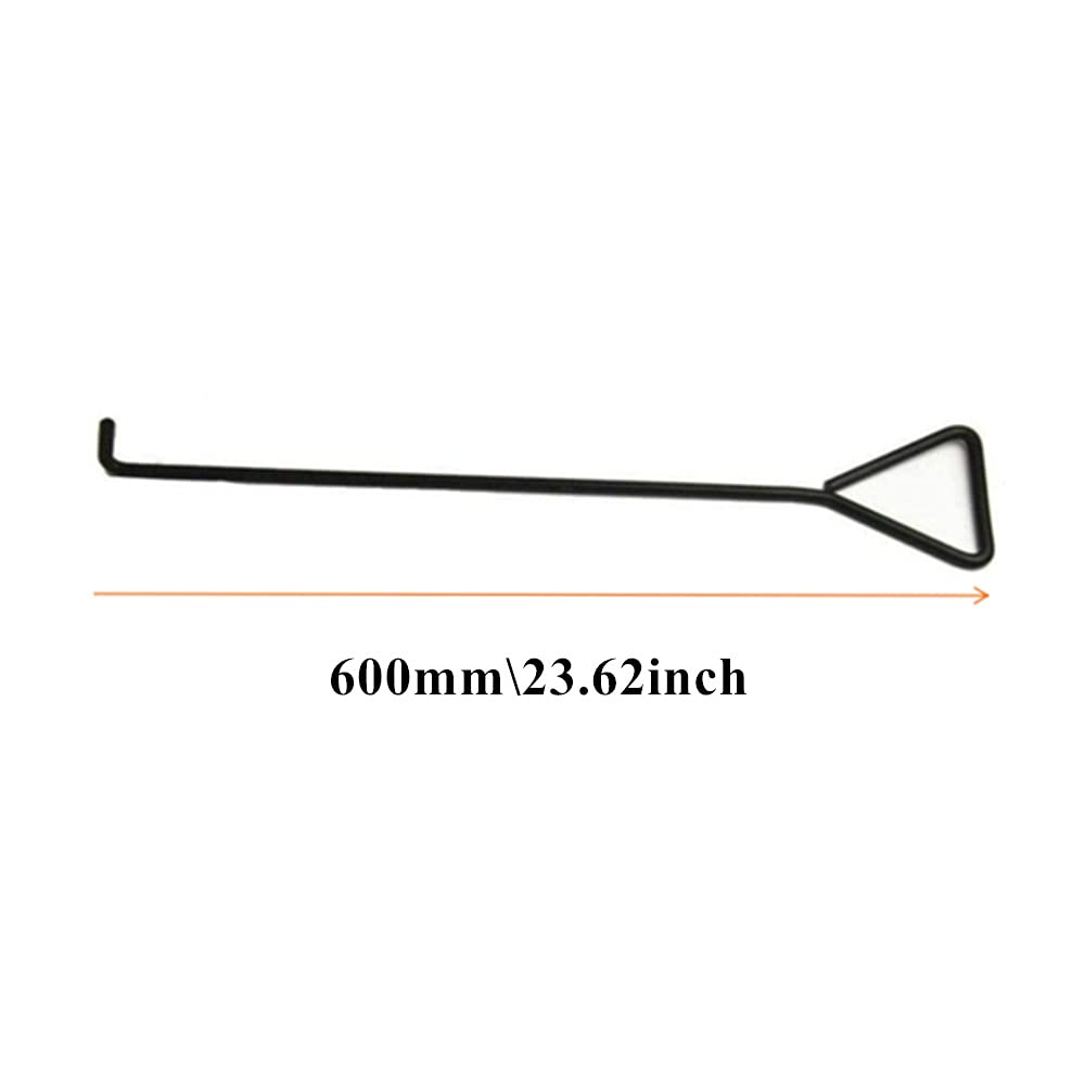 Schachtdeckelhaken,Kanaldeckelheber Haken Für Kanaldeckel,Kanaldeckelheber mit Spitze aus verzinktem Stahl,Langlebig und beugt Verletzungen vor (600MM)