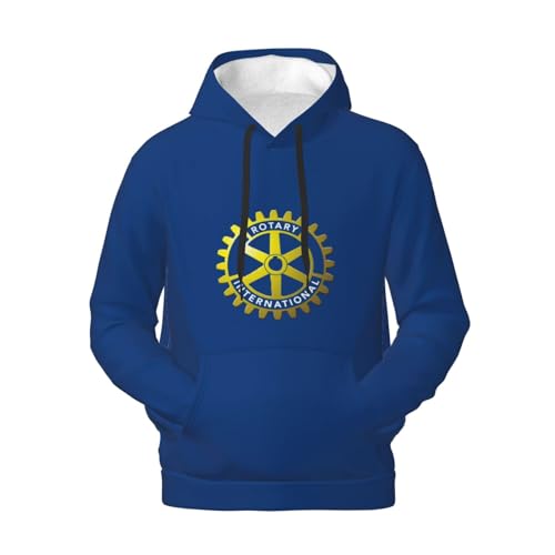 Rotary-International Fleece Comfortable Hoodie, Hoodie Long Sleeve Pullover Casual Sweatshirt-