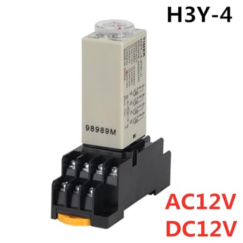 Temporizador H3Y-4 DC 12V con relé de tiempo de 3 minutos y base de 14 pines PYF14A 4