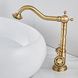 Mitigeur Salle de Bain Retro peut être tourné à 360° pour fournir une plage de débit d'eau plus large, est facile à utiliser, répond aux besoins en eau de différents scénarios et est plus pratique à nettoyer.