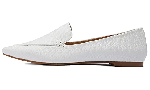 Image of FEVERSOLE Women's Loafer Flat Pointed Fashion Slip On Comfort Driving Office Shoes