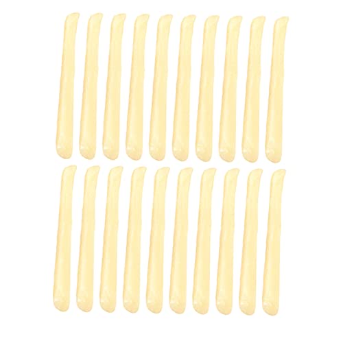 Hohopeti 20pcs Food Simulation French Fries Realistic Fake French Fries Model Props for Kitchen Decor Restaurant Display and Party Decoration Random