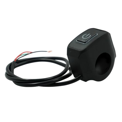 Bouton de commutation moto guidon commande phare klaxon LED jaune - 6