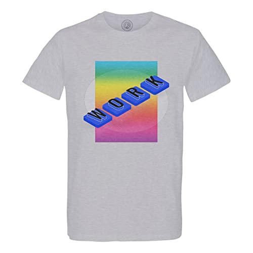 T-shirt coton bio col rond homme résistant motif Work Keys style retro