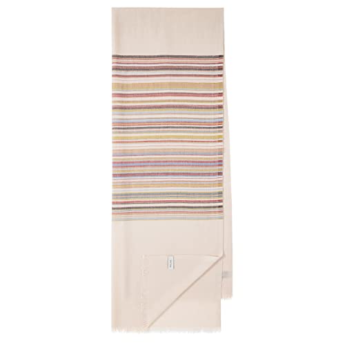 PS Paul Smith Women's Signature Block Scarf, Off White, One Size