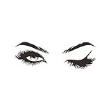 Lash Room Decor Eyes, Salon Wall Stickers Fashion Eyelash Sticker Women Beautiful Decals Decor for Living Room Bedroom Studio