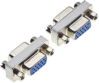 VGA Female to Female Adapter, Pack of 2 - SVGA Coupler, 15-Way VGA Gender Changer Cable Extender