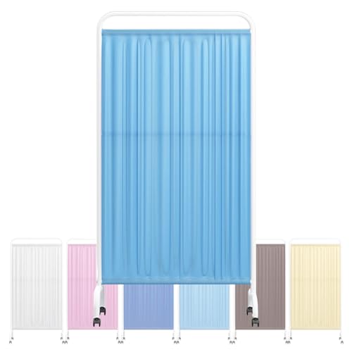 1〜5パネルのクリニック用プライバシースクリーン、高さ6フィートの部屋の仕切り、折りたたみ式の垂直ドアパーティション、回転ホイールデザイン、組み立て簡単(Color 1,1-panel)