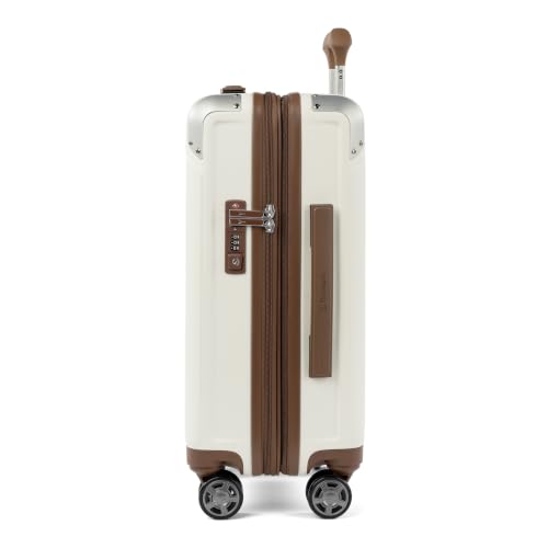Image of Travelpro Platinum Elite Hardside Expandable Spinner Wheel Luggage TSA Lock Hard Shell Polycarbonate Suitcase, Cream White, Carry-on 21-Inch