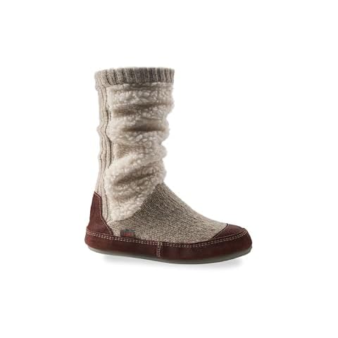 Acron Women's Mid-Calf Slouch Boot Slippers, Buff Popcorn, 8-9 Cover