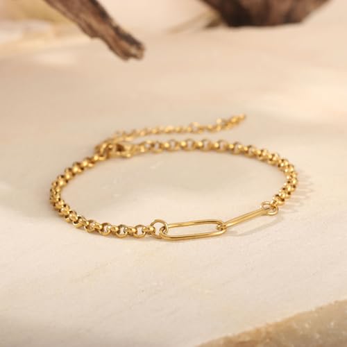 1/2/3 PCS Friendship Bracelet for Women, Stainless Steel Link Bracelets for Best Friend/Mother Daughter/Sister2