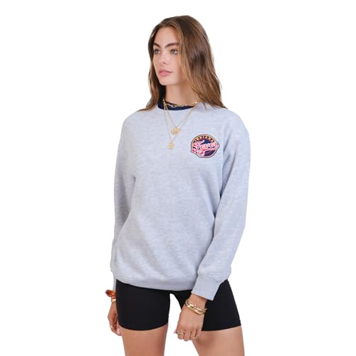 Ultra Game WNBA Official Womens Velvet Plush Crew Sweatshirt Indiana Fever Heather Gray Small
