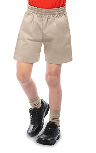 Image of Classroom Uniforms Pull On Shorts for Boys & Girls With Elastic Waistband 52132, 12, Khaki