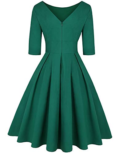 Image of MINTLIMIT Women's 1950s Retro Vintage Cocktail Party 3 /4 Sleeve Swing Dress