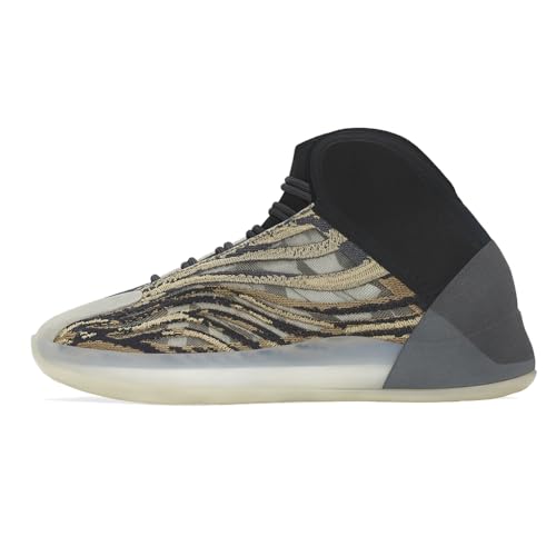 Image of adidas Yeezy Quantum Lace-Up Sneakers- Knitted Elastic Collar, Mesh Upper with RPU Cage, Boost Cushioning - Yeezy Shoes