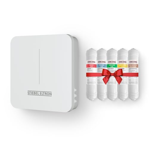 Image of STIEBEL ELTRON Cloud Water Filter | 5-Stage UltraFiltration | Ideal For Municipal Water Upto 300 PPM | UF + Balanced Minerals | Non Electric Tankless Purifier For Home & Office | 5 Free Cartridges
