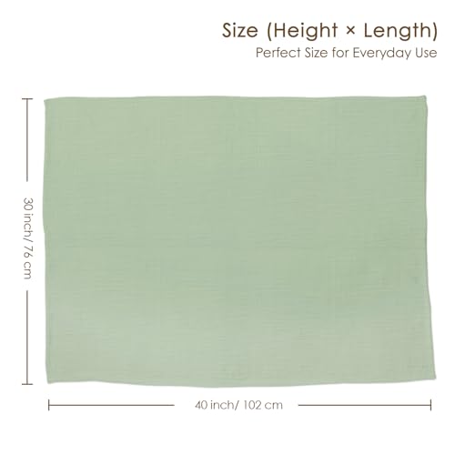 Image of Baby Blankets for Boys Girls, Soft Nursery Minky Blankets with Muslin and Dotted Fleece Back 30x40 inches, Receiving Bed Quilt for Newborn, Infants, Toddlers (Green)