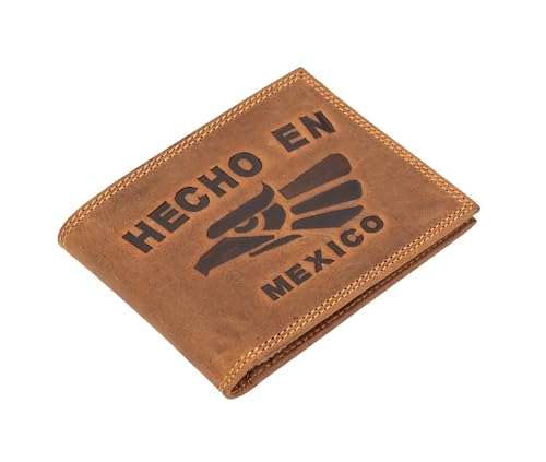 Hecho En Mexico Genuine Leather Brown Men's Wallet, Cartera de Hombre4