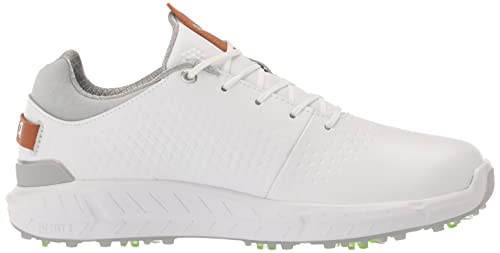 Puma Golf Men's Ignite Articulate Leather Golf Shoe, Puma White-Puma Silver, 7 #TOP5