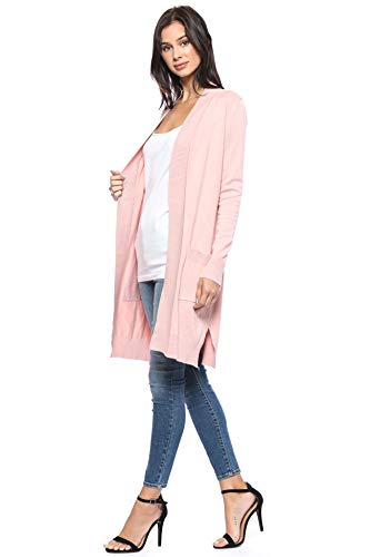 Urban Look Women's Long Sleeve Classic Open Front Knit Long Cardigan3