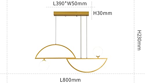Lampe à suspension LED 48W dimmable CNCNSH lustre acrylique - 7