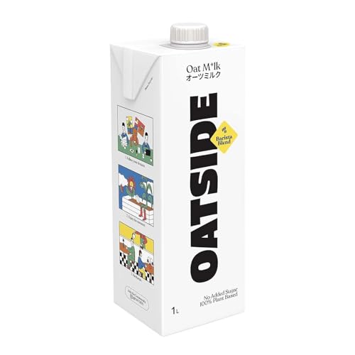 Image of Oatside Oat Milk, Pack of 6, Barista Blend, No Added Sugar 100% Plant Based Beverage, 33.81 fl oz ℮ 1 l X