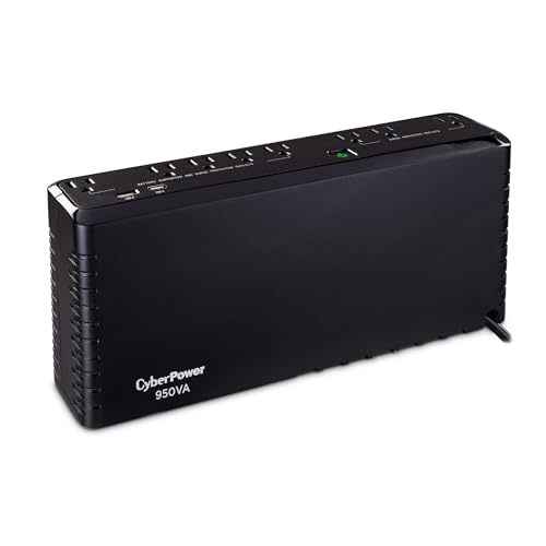 CyberPower SL950U Standby UPS Battery Backup and Surge Protector 950VA/510W 8 Outlets USB Charge Ports Slim Profile UL Certified