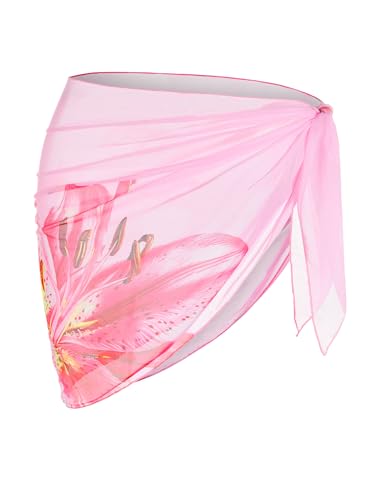 Image of ZAFUL Boho Beach Cover Ups for Women Sarong Coverups Sheer Bikini Chiffon Wraps Skirts for Swimwear