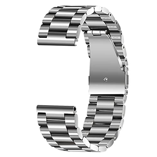 Bracelet de montre en acier inoxydable argent de style urbain pour hommes et femmes