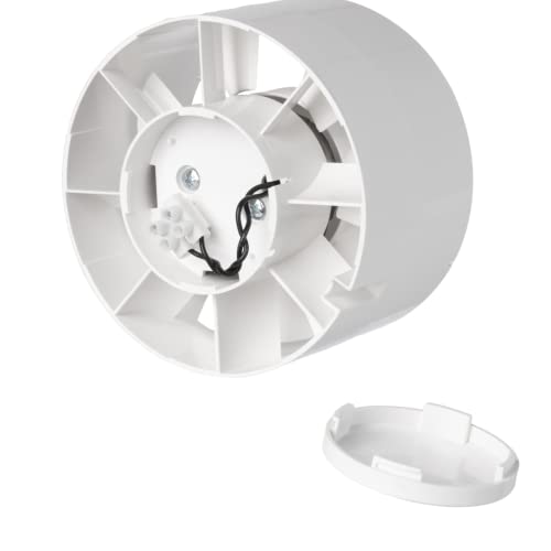 EUROPLAST Ø 125mm Rohrventilator Rohrlüfter Abluft Lüfter Rohr Ventilator Leise