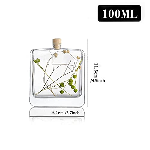 Botella de vidrio transparente 100ml para difusor aceites miniatura 7