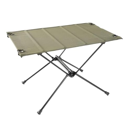 Tavolo da campeggio pieghevole in alluminio leggero – Tavolo portatile multifunzione per escursioni a guida autonoma, attività all'aperto e tailgating (verde)