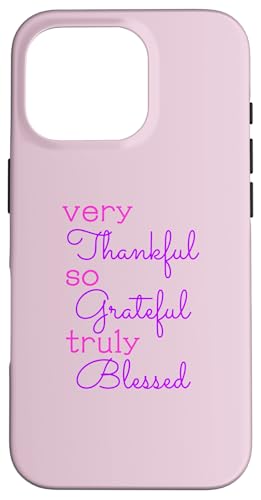 Thankful Grateful Blessed Positivity ���`�x�[�V���������߂�N���X�`���� �X�}�z�P�[�X iPhone 16 Pro �p