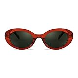 FEISEDY Sunglasses Womens, Retro Oval Cateye Sun Glasses Men, Small 90s Style B4128