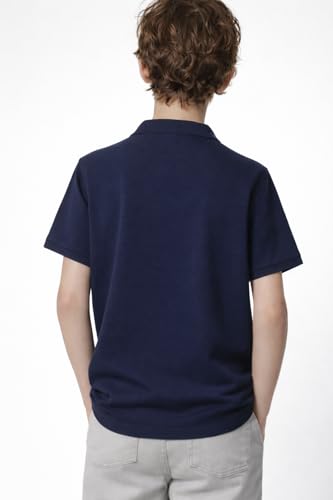 Image of Alan Jones Clothing Boy's Cotton Regular Fit Polo T-Shirt