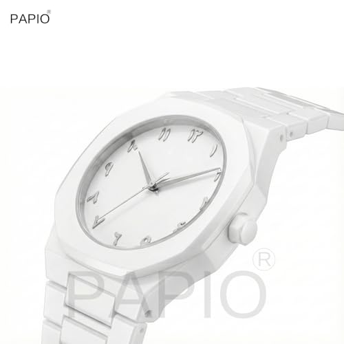 Image of PAPIO Modern Minimalist Polycarbon Analog Unisex Watch, Lightweight Touch Strap