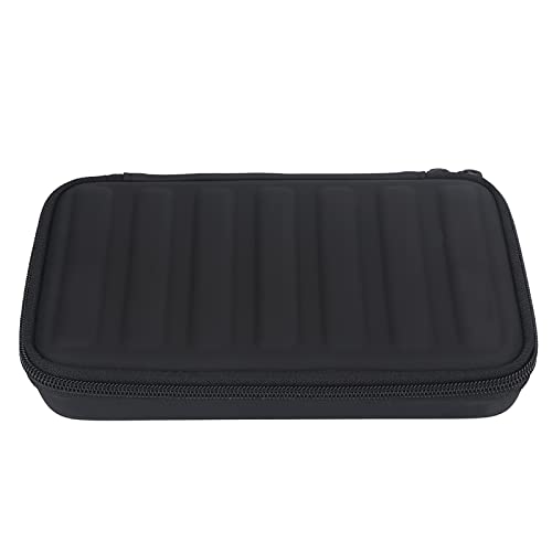 Mundharmonika-Etui, Tragetasche, Aufbewahrungstasche, Etuis und Taschen für 7 Mundharmonikas, PU-Leder, Schwarze Mundharmonika mit Reißverschluss