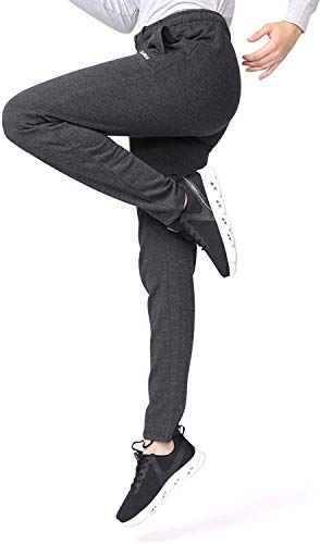 CAMEL CROWN Dames fleece joggingbroek hoge taille sportbroek sweatbroek vrijetijdsbroek katoen lange winter damesbroek voor jogging lopen fitness trainingsbroek met zakken - Image 4