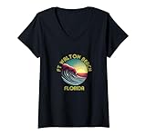 Photo Gallery donna abbigliamento da spiaggia retrò vintage ft walton - ft walton beach maglietta con collo a v Photo Gallery donna abbigliamento da spiaggia retrò vintage ft walton - ft walton beach maglietta con collo a v