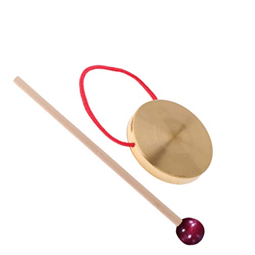 Vokmon 1 Set Hand Gong Bekkens Band Ritme Percussie Instrument Draagbare Koper Gong met Stok - Image 8