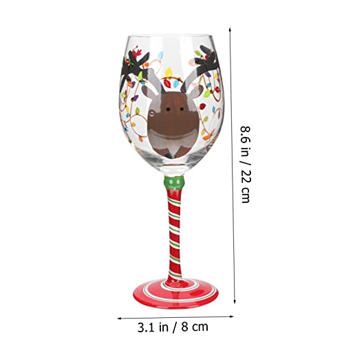 BESTonZON 2 Pçs Presentes Bar Copos Champanhe Bonito Natal Vermelho Natal Mão Festiva Ebt Beber Copo