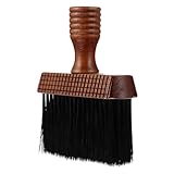 Veemoon Professionelle Nackenbürste mit Holzgriff Weiche Elastische Friseurbürste zum Sanften Entfernen von Haarbruch und Reinigung nach Haarschnitt Hautfreundlich für Barbershops und