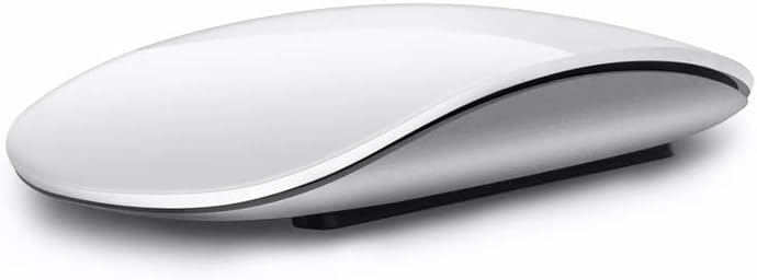 Wireless Mouse Silent Multi Arc Touch Bluetooth Mice Ultra-Thin Magic Mouse Slim Rechargeable Wireless Silent Mouse Office Mice For Macbook/Laptop/Ipad/Mac/PC (White)