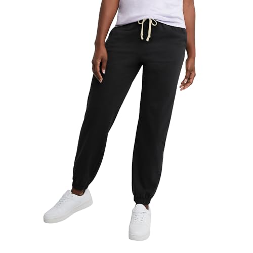 Pantalon de jogging femme Hanes anti-irritation en pur coton jersey doux avec cordon ajustable