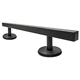 GDGJWL 10' Fingerboard Rail-Heavy-Duty Aluminum Alloy Fingerboard Obstacle with Stabilizing Discs & Non-Slip Base, DIY Mini Skatepark Accessory for Fingerboard Players, Custom Cityscape Builders Black