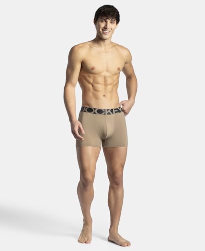 Image of Jockey IC28 Men's Tactel Microfiber Elastane Stretch Solid Trunk with Moisture Move Treatment