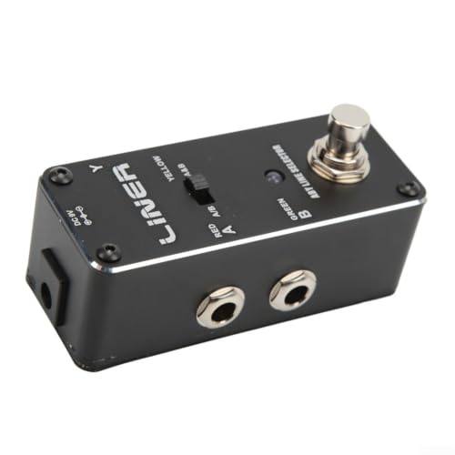 ALR-3 Guitar Effect Pedal Signal Switcher A/B Y Cable Switch Foot Switch Metal Housing Compact for Electric Guitar Black