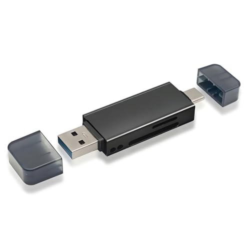 xiwai Lector y Grabador de Tarjetas Tipo C y USB 3.0 a SD y TF T Flash para tabletas, cámaras, portátiles y teléfonos Serie Mate